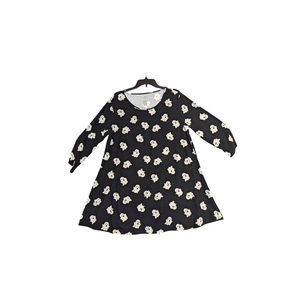 St. Johns Bay Ghost Print Dress Size XL Halloween Fall